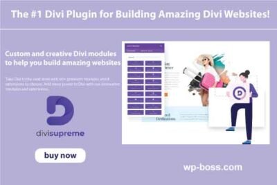 Divi Supreme – Custom and creative Divi modules to help you build amazing websites